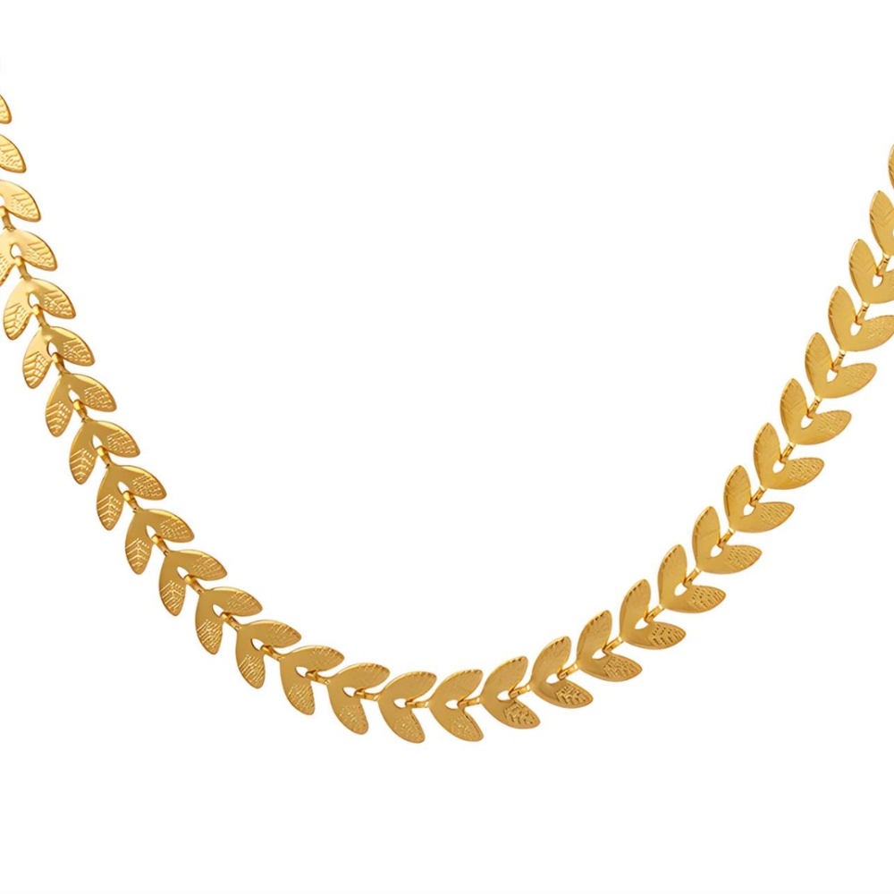 18K Gold leaf Necklace